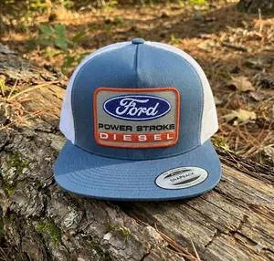 Ford Power Stroke Diesel Trucker Cap – Embroidered Navy White Mesh Snapback Hat, Adjustable Outdoor Cap for Men & Women, Truck Lover Gift