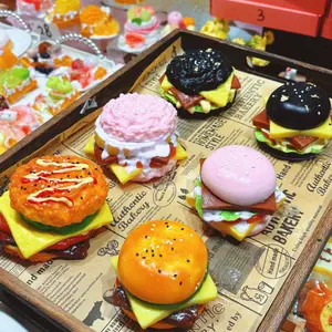 Realistic Hamburger Squishy Toy – Slow Rising Silicone Stress Relief Squeeze Toy, Sensory Fidget for Kids & Adults