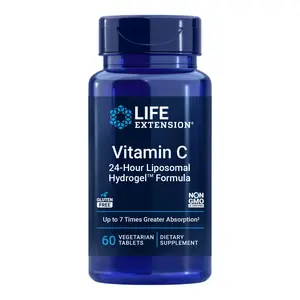 Life Extension Vitamin C 24-Hour Liposomal Hydrogel™ Formula 60 Vegetarian Tablets