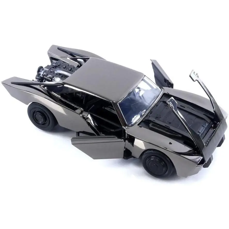 Jada Toys Batmobile SDCC 2022 1:24 Scale with Batman Diecast Vehicles, Chrome Black