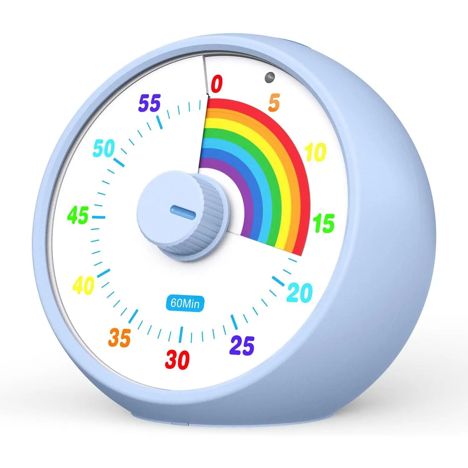 XY-TIM02 Visual Timer for Kids, 60-Minute Countdown Timer for Classroom Office Kitchen, Desk Timer Kids Time Management Tools with Silent Operation, Pomodoro Time Rainbow Pattern (Aquamarine) Utensils