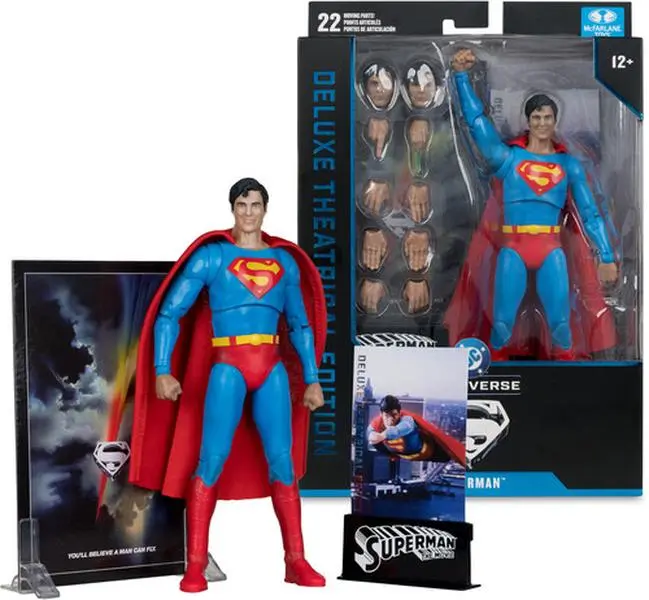 McFarlane DC Multiverse 1978 Superman: The Movie 7" Scale Deluxe Theatrical Edition Poseable Hands Single Figurine Action Statue [COLLECTIBLES]