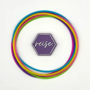 “Frankly Lisa” / Silicone Stacking Bracelets / Nostalgic Stack Collection / Multi-Colored Neons