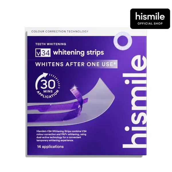 Hismile V34 Whitening Strips, Teeth Whitening Strips, Purple Tooth Whitening, Combining Whitening and Colour Correction