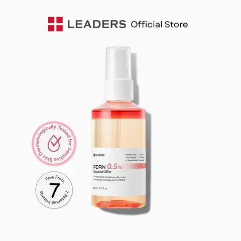 [LEADERS Official] PDRN 0.5% Ampoule Mist – Anti-Aging Face Mist to Hydrate, Nourish & Boost Radiance, Improve Skin Elasticity & Soothe Skin – Dual-Layer, Ultra-Fine, Non-Sticky Mist for All Skin Types, 100ml