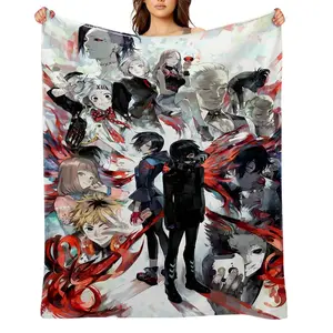 Tokyo-Ghoul--Flannel Throw Blanket for Girls Boys- Ultra Soft, Anti-Shrink & Wrinkle-Resistant ,Quick-Dry, Machine Washable Cozy Throw ,Perfect Gift for Kids Adults A-88