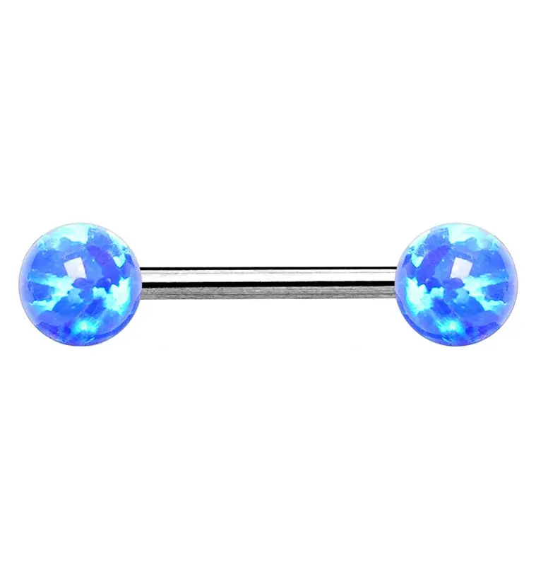 Blue Opalite Barbell (1 piece)
