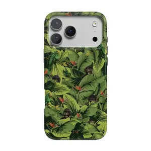Casely iPhone 17 Pro Max Case | Sneaky Monkeys | Frida Kahlo Jungle Floral | Compatible with MagSafe | Classic Ultra Thin Design