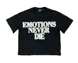 Black ‘End’ Rhinestone Tee