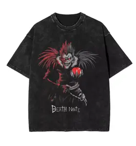 DEATH NOTE Series — Vintage Washed T-Shirt | Streetwear | Tiktop Store | Suitable for All Seasons | Perfect for Layering or Wearing Solo