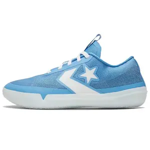 Converse All Star Pro BB OX Low-Top Basketball Shoes for Men and Women, Durable and Practical in White and Blue