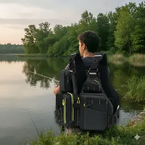 Multi-Functional Fishing Life Vest: Essential Outdoor Safety Gear with High Buoyancy, Multiple Pockets, Comfort & Durability for Water Sports.