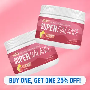 Nello Superbalance Hormonal Support Drink Mix, 30 Serving Tub 2-Pack (Same Flavor), SRI-81 Shatavari, Myo-Inositol, Rhodiola Rosea, Vitamin C, Magnesium, Theobromine, Vitamin B6/C