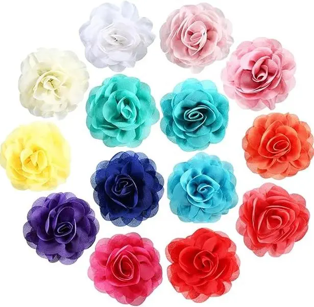 14 Pcs Dog Flowers Collar Accessory Pet Adjustable Dog Large Flowers Bow Tie Multi Color Floral Collar Charms for Small Medium Big Female Cat Puppy Grooming Accessories