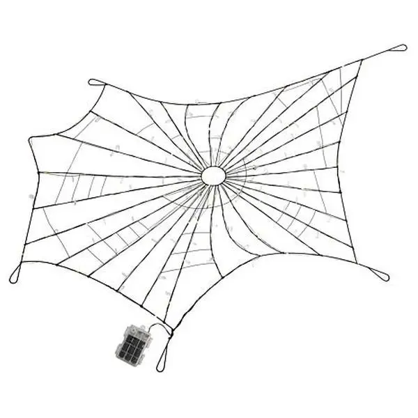 August & Leo 44.5 " LED Teardrop Crystal Spider Web
