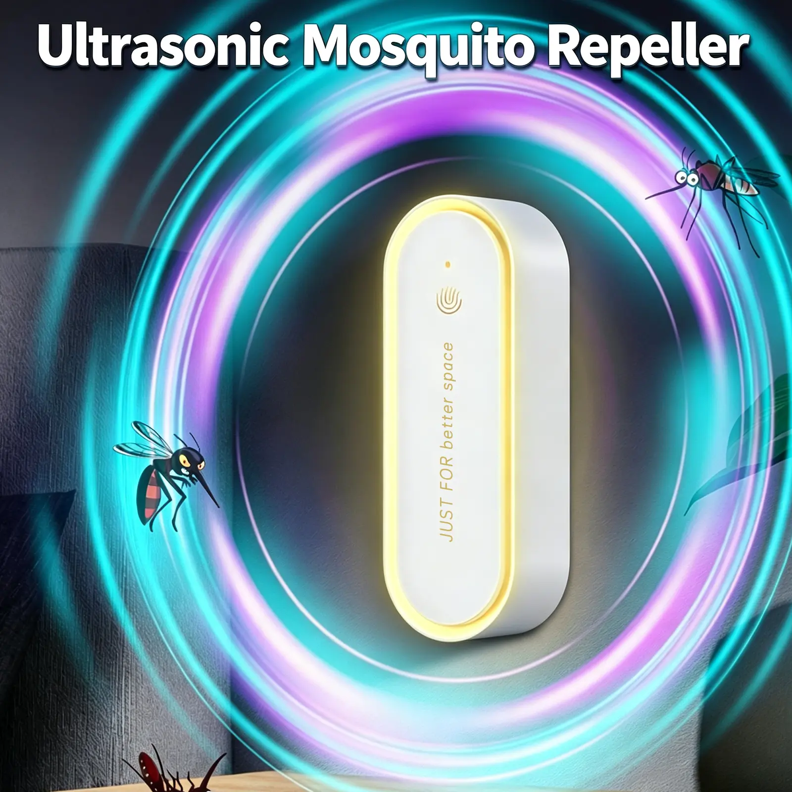 3-in-1 Ultrasonic Pest Repeller, Night Light &Home Fragrance Plug-in Electronic Repellent for Mosquito, Silent Pest Deterrent for Bedroom, Kitchen, Home, Kids & Pet Safe, Chemical Free