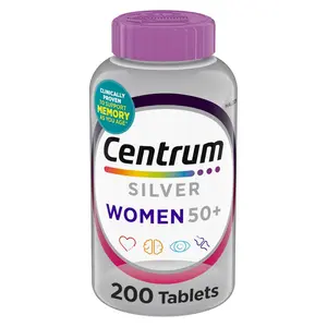 Women's 50 Plus Multivitamin Supplement, Non-GMO Healthcare Formula with Vitamin D3, B Vitamins, Zinc, Supports Memory & Cognition - 200 Ct