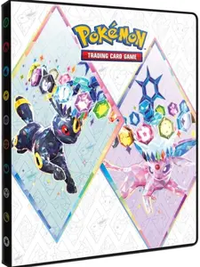 Ultra PRO Scarlet & Violet 4-Pocket Portfolio for Pokémon Cards - Vibrant Terestallized Espeon, Umbreon, Glaceon, Leafeon - Holds 80 Pokemon Cards or Standard Size Cards + 4 Oversized Cards