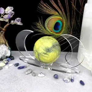 Acrylic Sphere Holder Crescent Moon 22