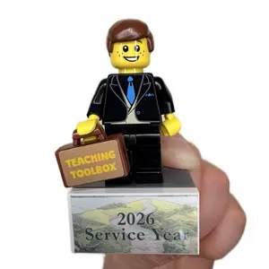 JW Pioneer Gift Custom Figure Fridge Magnet - Fully Assembled Ministry Magnet - Choose 5 Decals - Mix & Match Tile - Encouragement Gift