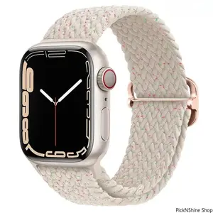 Braided Elastic Smart Watch Band, Woven Stretch Wrist Strap, Soft Durable Flexible Accessory For Daily Casual Wear Light Outdoor Regular Activities