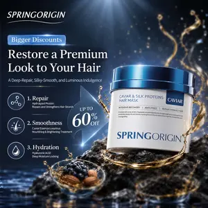 Springorigin Collagen Hair Mask, Deep Repair Treatment for Dry Damaged Hair, Deep Nourishment Boosts Glossy Shine, Suitable for All Hair Types & Straight Hair #Summervibes