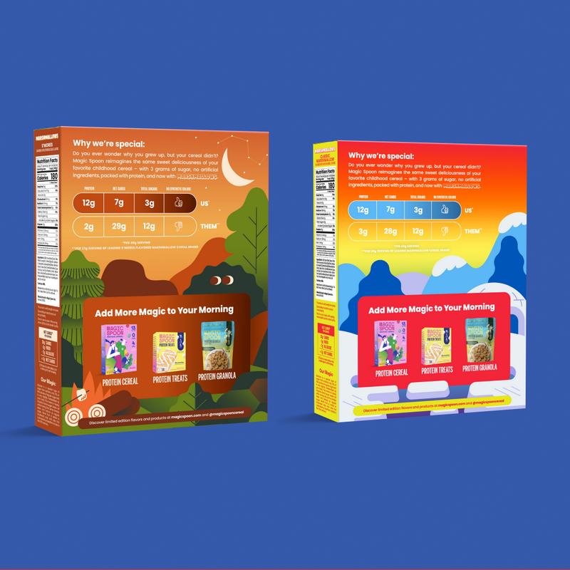 (Exclusive) Magic Spoon Protein Cereal with Marshmallows Bundles -  12g Protein, 3g Total Sugar, Classic & S'mores Flavors, High Protein, Low Sugar, Perfect for Mornings & Snacks