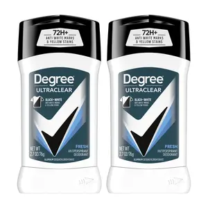 Degree Men UltraClear 72H Men's Antiperspirant Deodorant Stick, 2.7 oz Twin Pack