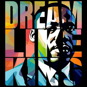 Black History Month DTF Transfer MLK Dream Like King Artwork