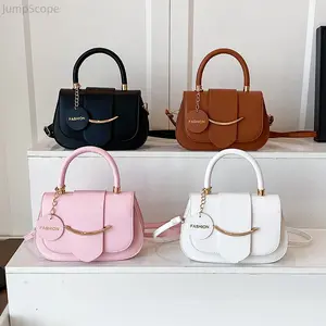 2026 Summer Women's Top Handle Satchel Bag, Trendy Solid Color Smiley Flap Handbag, Versatile Minimalist Crossbody Shoulder Purse with Detachable Strap