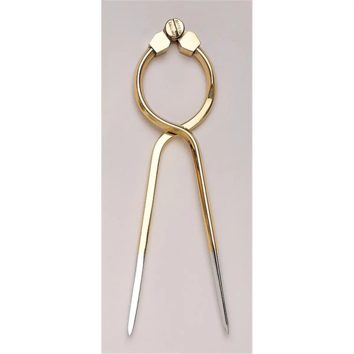 212 MAIN 8-Inch 1-Hand Brass Finish Divider Hand Tool, Curved Grip for Precision Marking, Single-Handed Measuring, Hand Tools