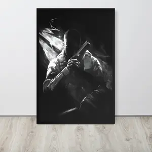 Unframed, Room Decor, Black And White, Black Ops Print, Minimalist Gaming, First Person Shooter, Gamer Print, Black Ops Poster, Fps, Gaming Poster, Gaming Art – 5 Size, 8x12 to 27x40 inch