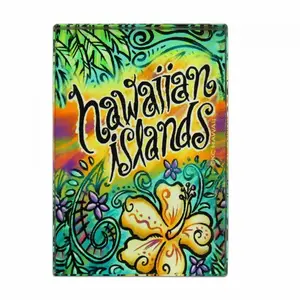 Hawaiian Plumeria Glass Magnet