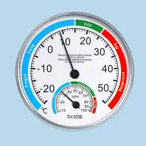 Portable Thermometer Hygrometer, Temperature Range -20°c to 50°c, Humidity Measurement 10% to 100%, Easy-To-Read Round Dial, Wall-Mountable or Free-Standing, Indoor and Outdoor Use