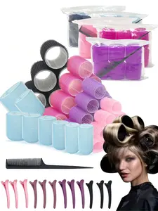 New Style Hair Styling Tool Set, Hair Curler Set & Hair Comb & Hair Clips, Professional Hair Styling Tool for Women & Girls, No Hair Hurt, Curler Rollers
