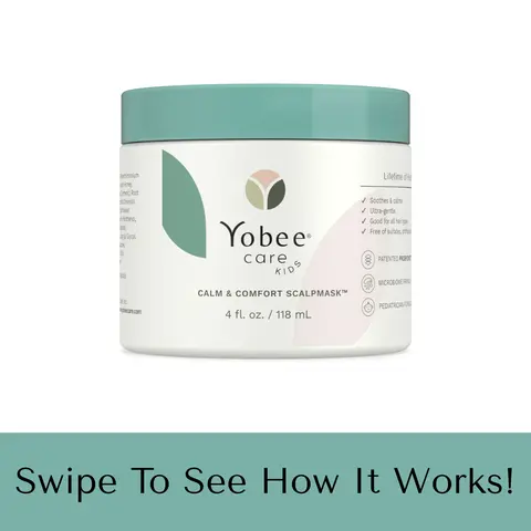 Yobee Calm & Comfort Scalp Mask for Kids -  Ultra-Gentle Formula with Probyome for Dry Itchy Scalp Relief & Hair Health - Probiotic infused - effective for conditions like cradle cap, baby acne and eczema - Free of sulfates, phthalates and parabens - 4 Oz