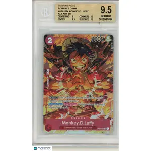 2022 One Piece Card Game Romance Dawn Monkey.D.Luffy ALT ART SR #OP01024 9.5