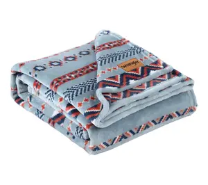 Wrangler Diamond Trail Turquoise Plush-Fleece 50"X70" Throw