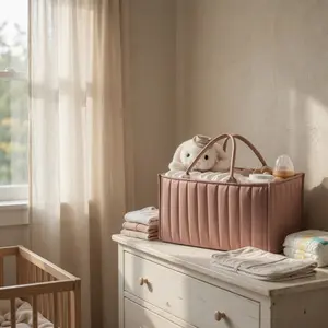 Multifunctional Mom Bag with Detachable Compartments, Diaper Storage Basket, Baby Organizer, Essential Maternity Accessory