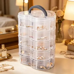 Multi-Functional Storage Box with Handle, Ideal for Dressing Table, Office, Craft Room, Bedroom, Space-Saving Design, Easy to Move
