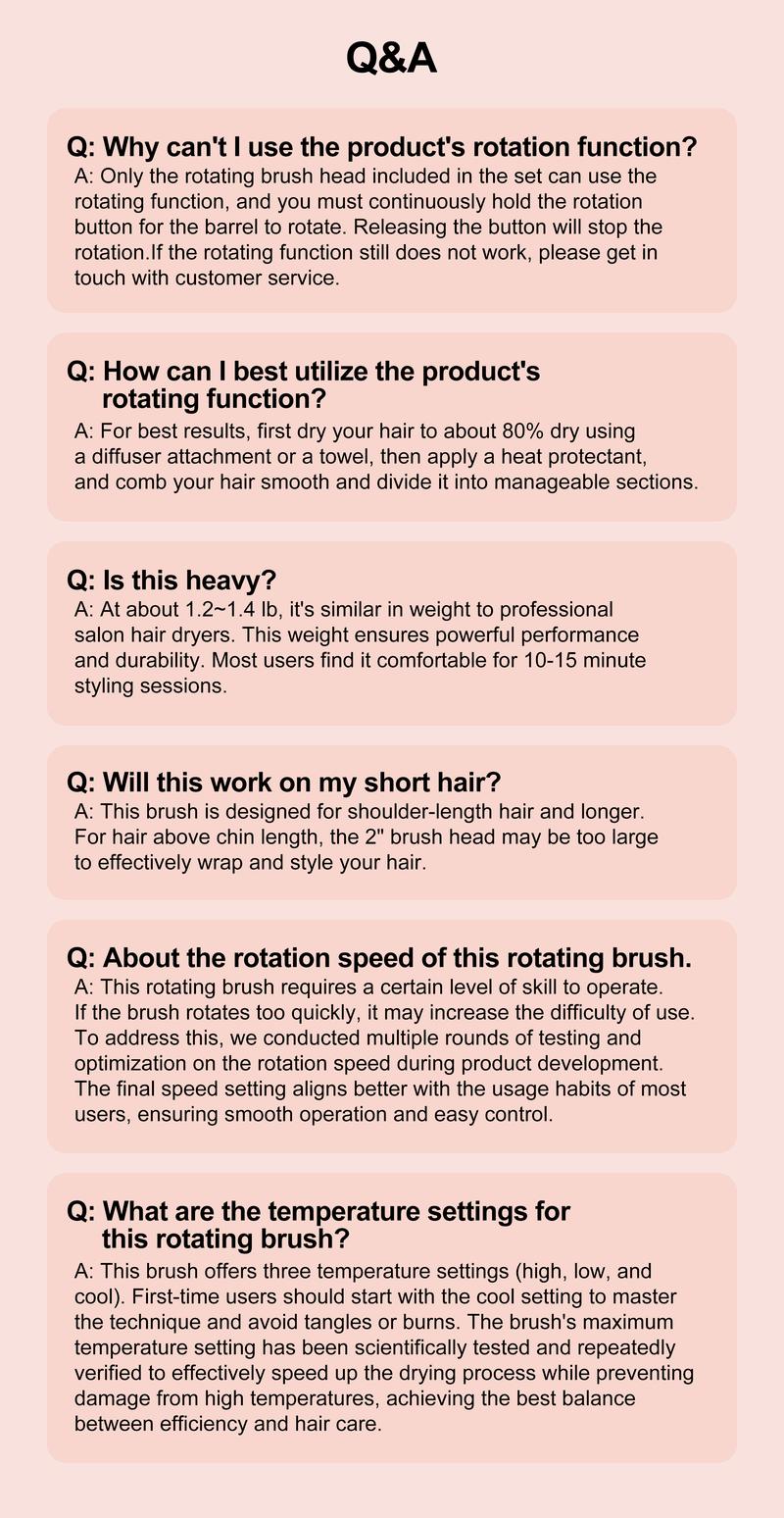 Terviiix 4-in-1 Hot Air Rotating Blow Dryer Brush Kit – 1000W with Rotatable Round Brushes (2 Sizes), Oval Volumizer, and Diffuser