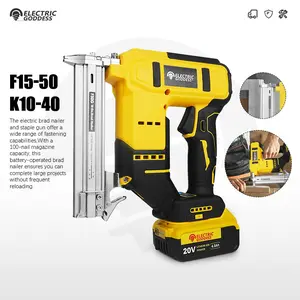 Model 18 electric gun, 2-in-1 cordless nail gun/electric stapler, equipped with a 4.0 ampere-hour battery and charger, including nails, suitable for home decoration and woodworking work”