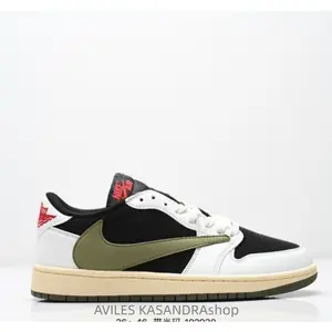 White, black and green cowhide. Lightning design. Shock absorption, wear resistance and anti-slip properties. Low heel. Sneakers. Available for both men and women.