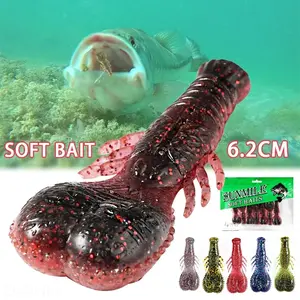 7pcs Stick Bait 6.2cm6.6g Casting Heavy Weighted Soft Plastic Lures Craw Artificial Bait Silicone Shad Lure for Bass Bluegill Fishing pike worm