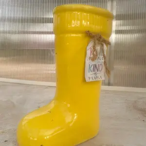 Yoshi yellow boot planter