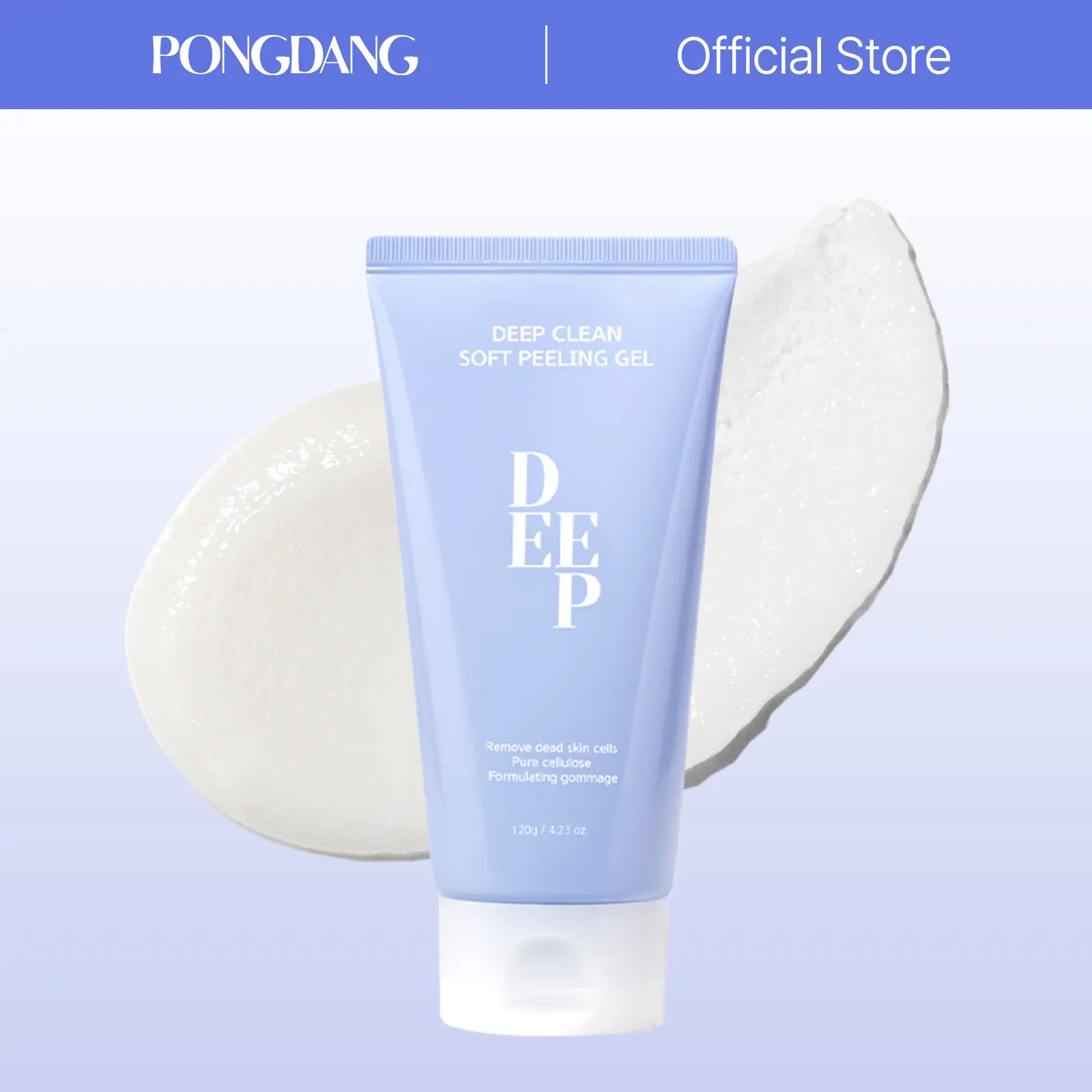 [PONGDANG] Deep Clean Soft Peeling Gel 4.23 fl.oz (120g) | Gentle Facial Exfoliator | Dead Skin & Sebum Care | Smooth & Hydrating Skin Texture | Korean Skin Care