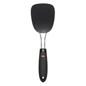 OXO Nylon Flexible Turner Black: Cooking Spatula, Dishwasher-Safe, 11" Length, Nylon & Stainless Steel