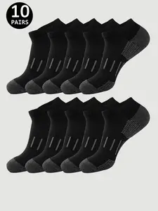 Men's Breathable Sports Socks, Spring & Fall Low-Cut Ankle Socks, High-Density Comfort Soft, Sweat-Absorbent Anti-Odor
