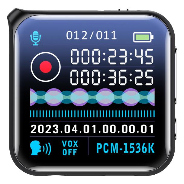 Smart recorder with speech-to-text, HD audio, one-touch recording, simple operation, large memory and long battery life