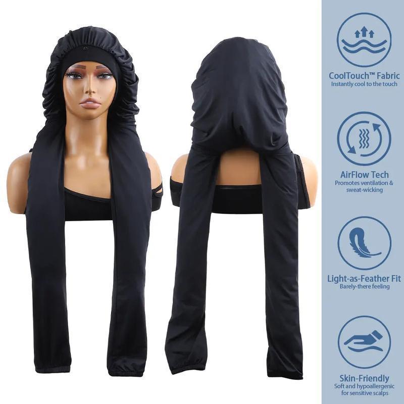 Pantyhose Bonnet for Sleeping – 2-in-1 Long Hair & Braids Protection, UV Shield, Breathable & Water-Resistant,Valentine's Day Special Gift Selection